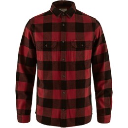 Fjällräven Ãvik Heavy Flannel Shirt Herre L Sort/Rød Skjorter